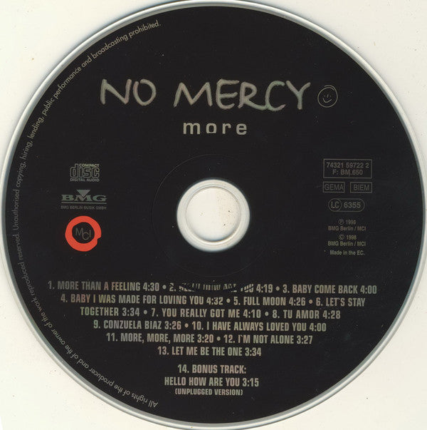 No Mercy : More (CD, Album)