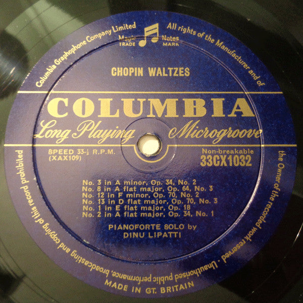 Chopin* - Dinu Lipatti : Waltzes (LP, Mono)