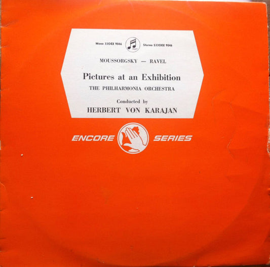 Moussorgsky*, Ravel*, The Philharmonia Orchestra* Conducted By Herbert Von Karajan : Pictures At An Exhibition (LP, Mono)