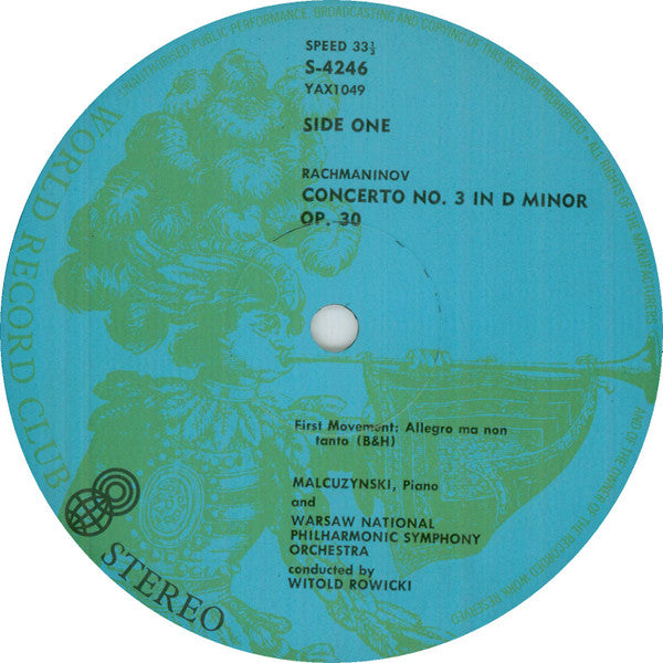 Malcuzynski*, Rachmaninov* : Concerto No 3 In D Minor (LP, Album, Club, RE)