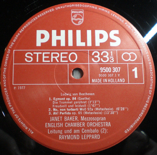 Janet Baker, English Chamber Orchestra, Raymond Leppard : Janet Baker Sings Beethoven And Schubert (LP)