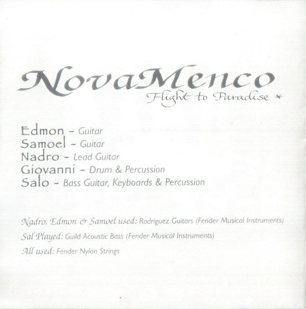 Nova Menco : Flight To Paradise (CD, Album)