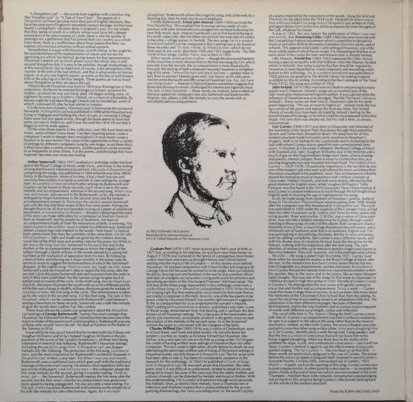 Graham Trew, Roger Vignoles, Coull Quartet : Songs from A E Housman's "A Shropshire Lad" (2xLP)