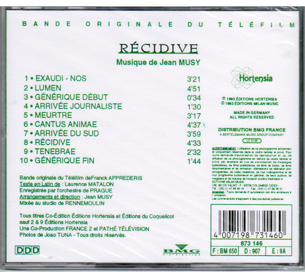 Jean Musy : Récidive (CD, Album)