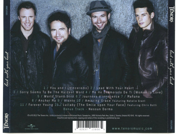 The Tenors (3) : Lead With Your Heart (CD, Album)