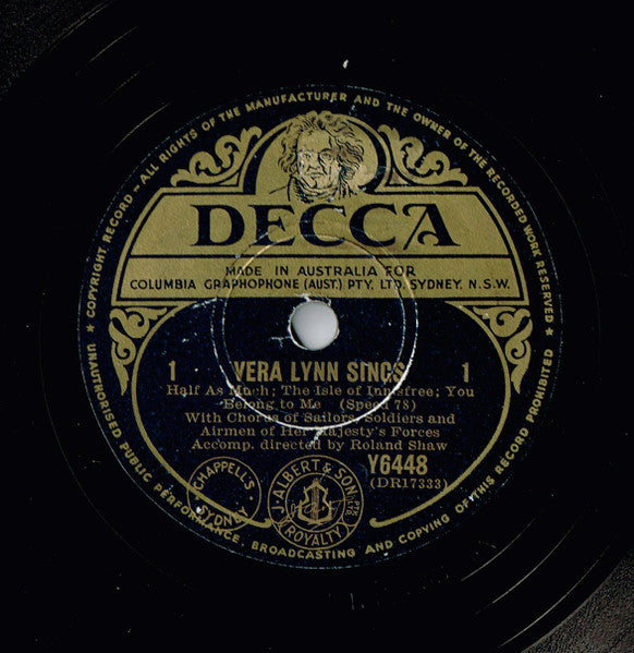Vera Lynn : Vera Lynn Sings (Shellac, 10")