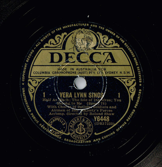 Vera Lynn : Vera Lynn Sings (Shellac, 10")