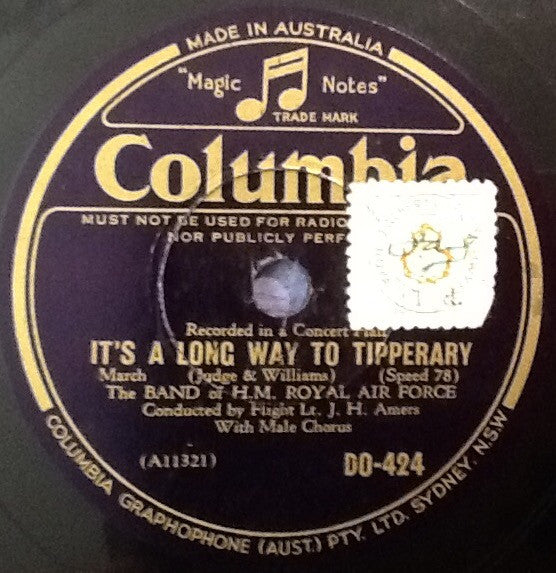 The Band Of H.M. Royal Air Force* : It's A Long Way To Tipperary / Sussex By The Sea (Shellac, 10")