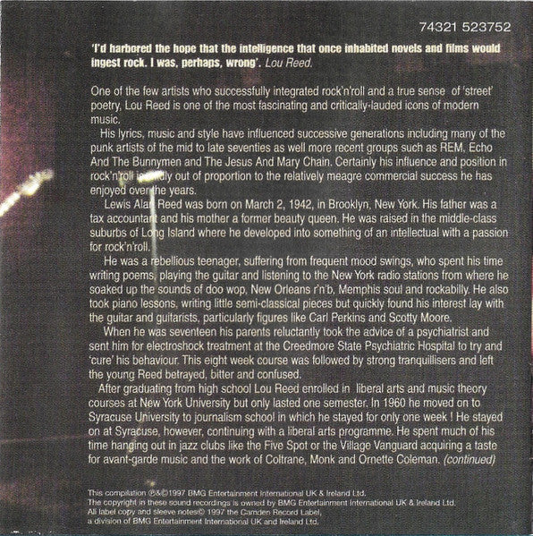 Lou Reed : Perfect Day (CD, Comp)