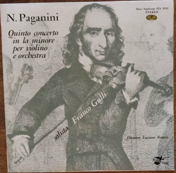 Paganini*, Franco Gulli, Luciano Rosada : Quinto Concerto In la Minore Per Violino E Orchestra (LP, Album)
