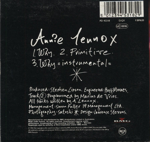 Annie Lennox : Why (CD, Single, Car)