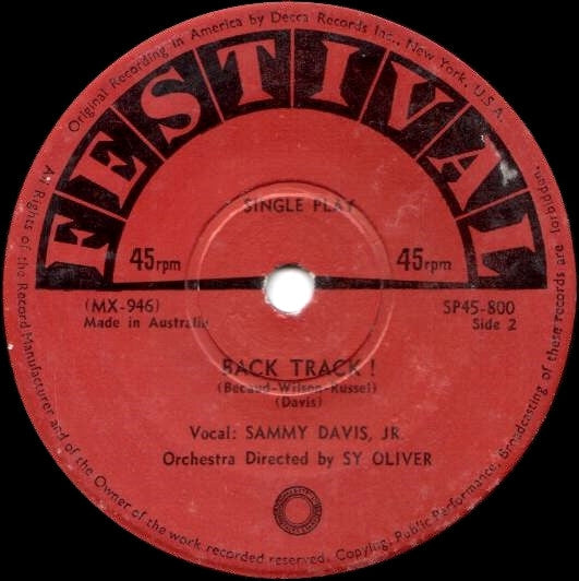Sammy Davis, Jr.* : Back Track! (7", Single)