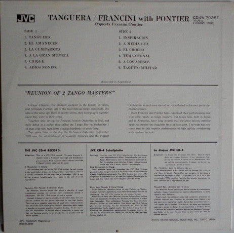 Francini*, Pontier*, Orquesta Francini/Pontier* : Tanguera - Francini With Pontier (LP, Quad, CD-)