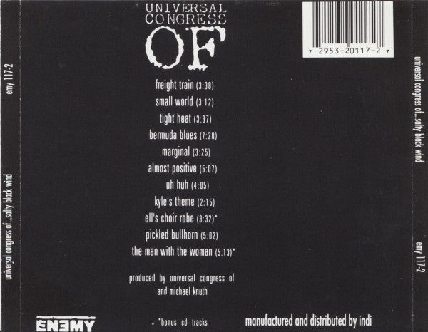 Universal Congress Of : The Sad And Tragic Demise Of Big Fine Hot Salty Black Wind (CD, Album)