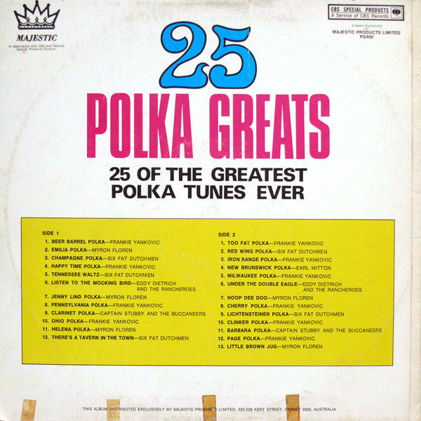 Various : 25 Polka Greats Volume 1 (LP, Comp, Ltd)