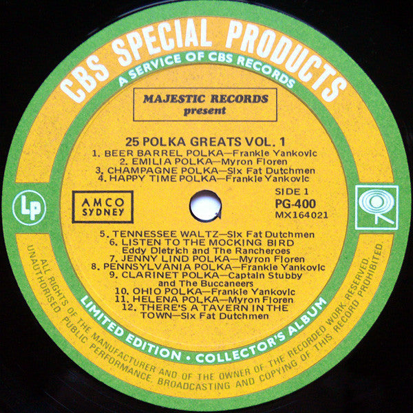 Various : 25 Polka Greats Volume 1 (LP, Comp, Ltd)