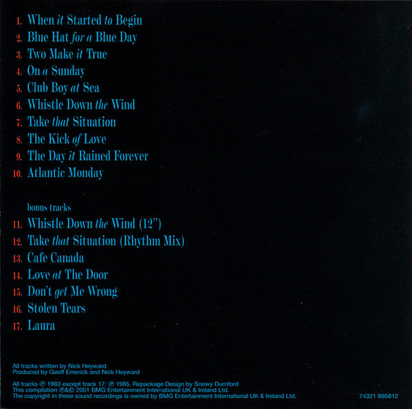 Nick Heyward : North Of A Miracle (CD, Album, RE)