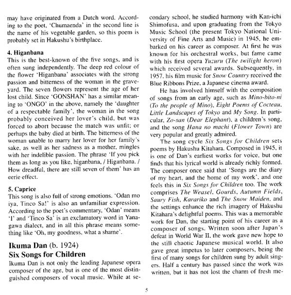 Yoshikazu Mera, Kikuko Ogura : Nightingale (Japanese Art Songs) (CD)