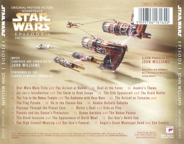 John Williams (4) : Star Wars - Episode I: The Phantom Menace (Original Motion Picture Soundtrack) (CD, Album)
