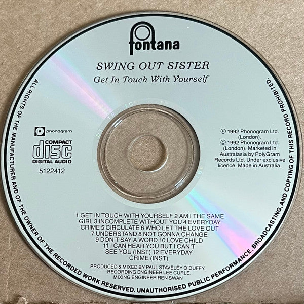 Swing Out Sister : Get In Touch With Yourself (CD, Album)