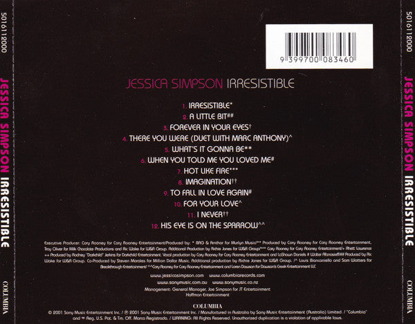 Jessica Simpson : Irresistible (CD, Album)