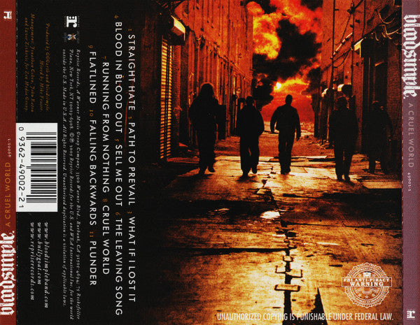 Bloodsimple : A Cruel World (CD, Album)