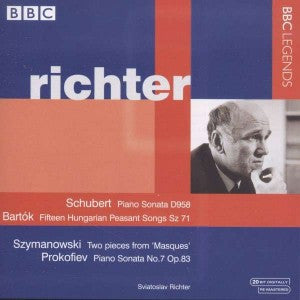 Richter*, Schubert*, Bartók*, Szymanowski*, Prokofiev* : Piano Sonata D958 / 15 Hungarian Peasant Songs Sz 71 / Two Pieces From 'Masques' / Piano Sonata No.7 Op.83 (CD, Album, RM)
