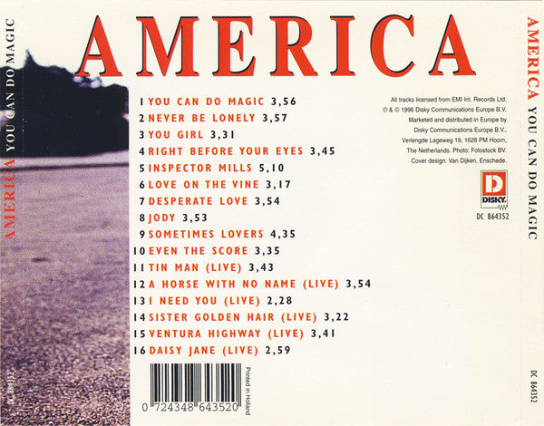 America (2) : You Can Do Magic (CD, Comp)