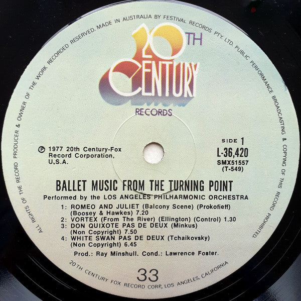 Los Angeles Philharmonic Orchestra : Ballet Music From The Turning Point (LP)