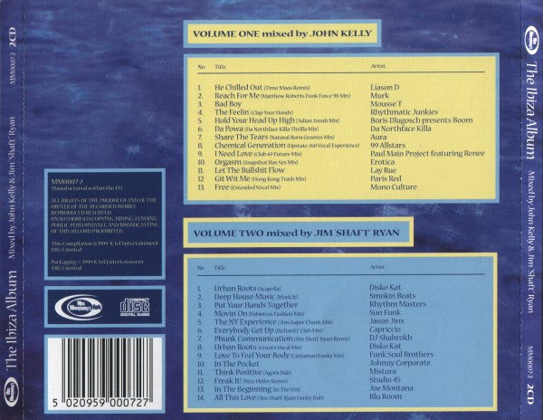 John Kelly & Jim "Shaft" Ryan : The Ibiza Album (2xCD, Mixed)