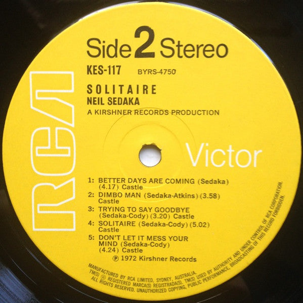 Neil Sedaka : Solitaire (LP)