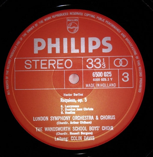 Berlioz* - London Symphony Orchestra & Chorus*, Colin Davis* : Requiem (2xLP + Box)