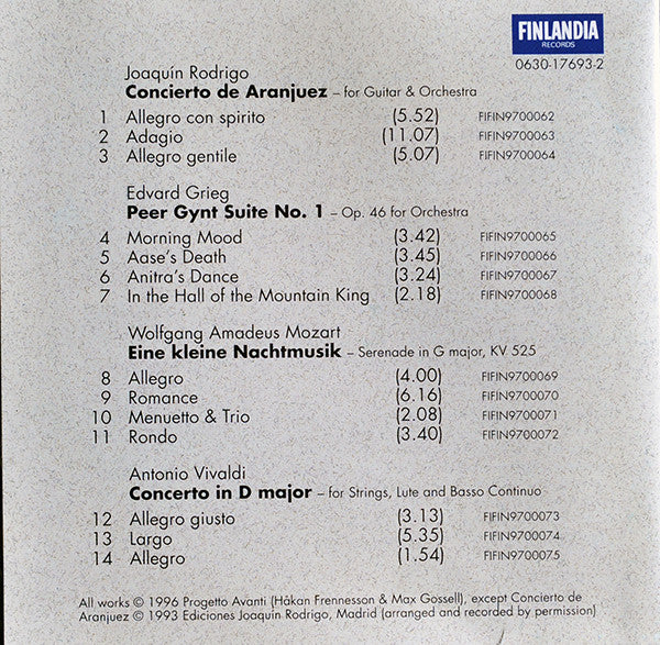 Håkan Frennesson, Max Gossell : Progetto Avanti - Orchestral Illusions (CD)