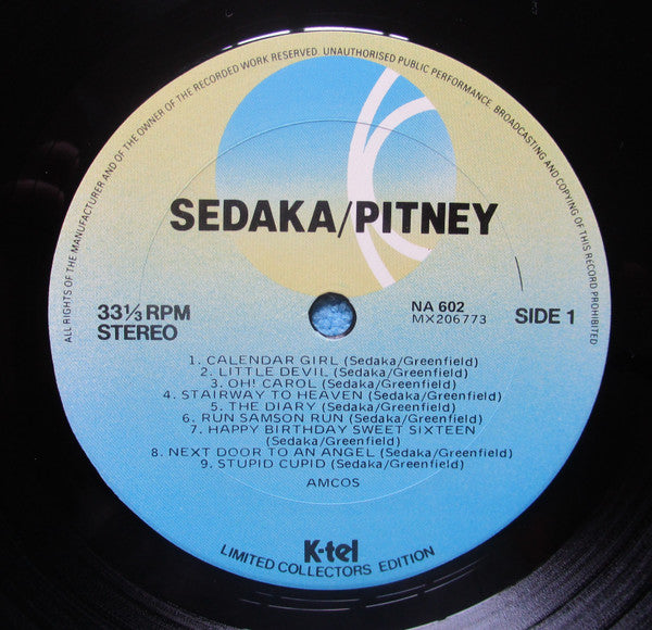 Neil Sedaka / Gene Pitney : Sedaka / Pitney (LP, Comp, Ltd)