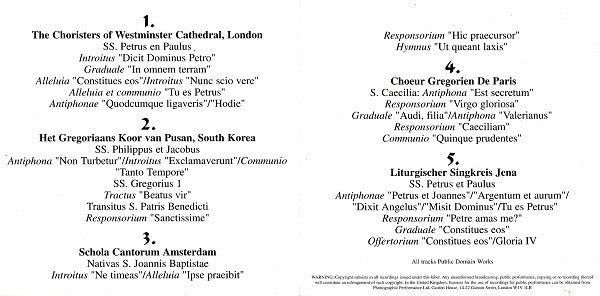 Various : The Peace Of Gregorian Chant (CD, Comp)