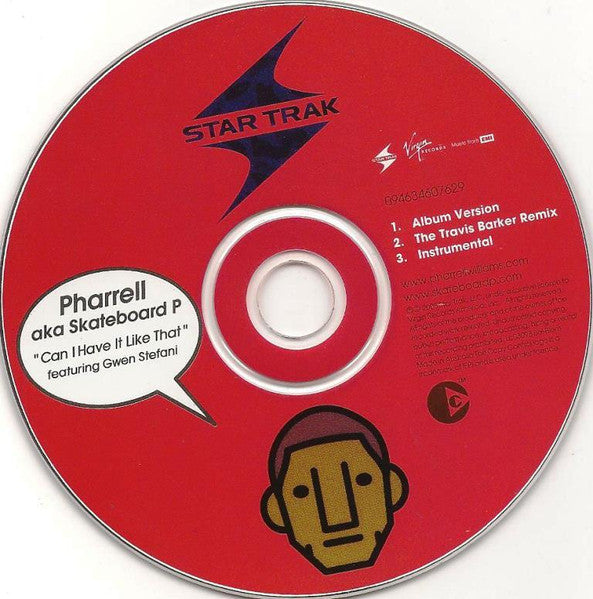 Pharrell Williams Featuring Gwen Stefani : Can I Have It Like That (CD, Single, Copy Prot.)