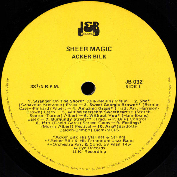 Acker Bilk : Sheer Magic (LP, Comp)