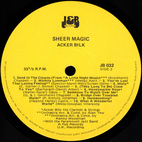 Acker Bilk : Sheer Magic (LP, Comp)