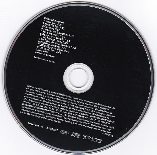 Brian McFadden : Irish Son (CD, Album)