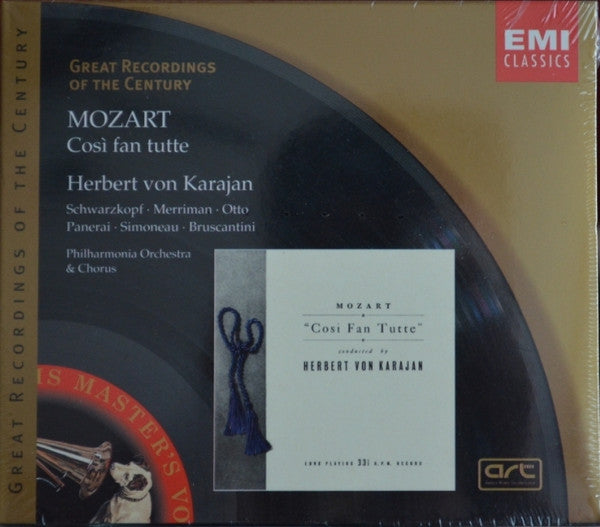 Mozart* - Elisabeth Schwarzkopf, Nan Merriman, Rolando Panerai, Leopold Simoneau, Lisa Otto, Sesto Bruscantini, The Philharmonia Orchestra* & Chorus*, Herbert Von Karajan : Cosi Fan Tutte (3xCD, Album, Mono + Box)