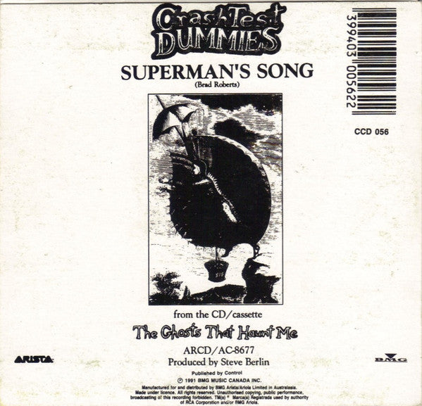 Crash Test Dummies : Superman's Song (CD, Single)