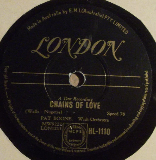 Pat Boone : Friendly Persuasion / Chains Of Love (Shellac, 10")