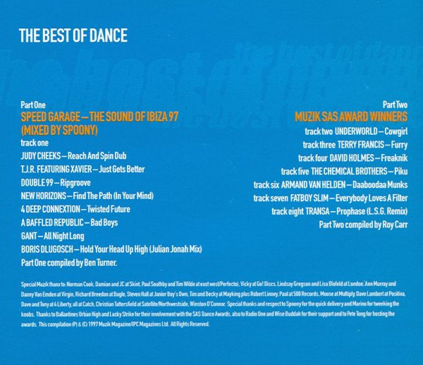 DJ Spoony / Various : The Best Of Dance (CD, Comp, P/Mixed)