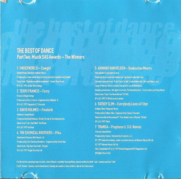 DJ Spoony / Various : The Best Of Dance (CD, Comp, P/Mixed)