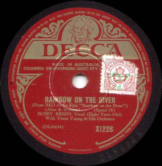 Bobby Breen With Victor Young & His Orchestra* : Rainbow On The River / Flower Song (Shellac, 10")