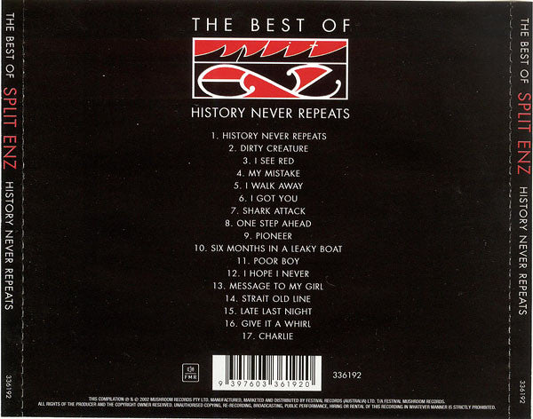 Split Enz : The Best Of Split Enz - History Never Repeats (30th Anniversary Edition) (CD, Comp)