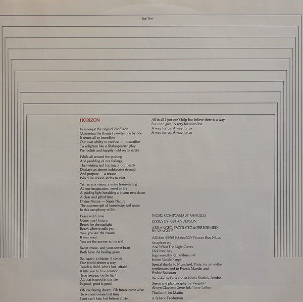 Jon & Vangelis : Private Collection (LP, Album)