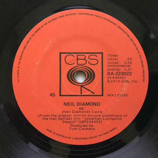 Neil Diamond : Be / Flight Of The Gull (7", Single)