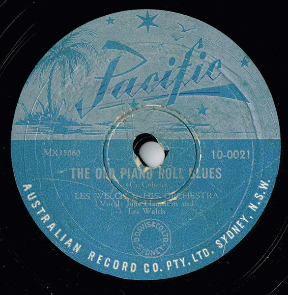 Les Welch And His Orchestra : The Old Piano Roll Blues / Opus A Quart (Shellac, 10")