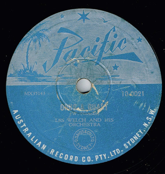Les Welch And His Orchestra : The Old Piano Roll Blues / Opus A Quart (Shellac, 10")